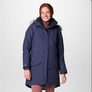 Columbia Omni-tech navy hooded parka size XS